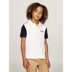 TOMMY HILFIGER - Polo De Corte Niño Corte Regular Con Diseño Colorblock
