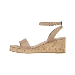 TOMMY HILFIGER - Sandalias beige de cuña media