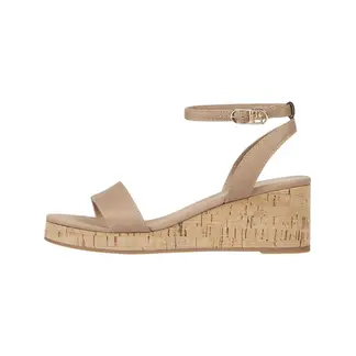 TOMMY HILFIGER - Sandalias beige de cuña media