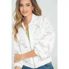 RAGGED - Chaqueta encaje Blanco crudo