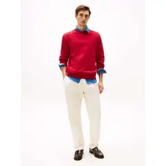TOMMY HILFIGER - Saco rojo de felpa con cuello redondo