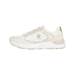 TOMMY HILFIGER - Tenis beige de Cuero con monograma TH