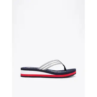 TOMMY HILFIGER - Sandalias negro con logo distintivo