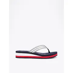TOMMY HILFIGER - Sandalias negro con logo distintivo