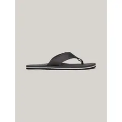 TOMMY HILFIGER - Sandalias negro de tiras trenzadas con logo