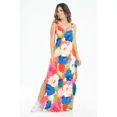 RAGGED - Vestido malai Naranja