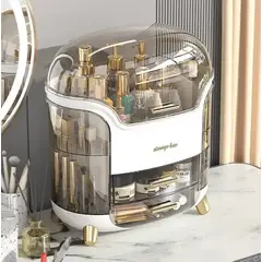 GENERICO - Organizador Maquillaje 8 En 1 Cosmetiquero Joyero Multiusos Color Blanco y Verde
