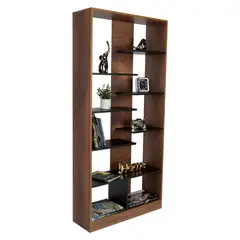 RTA DESIGN - Biblioteca Soria Cobre y Wengue con Variedad de Entrepaños