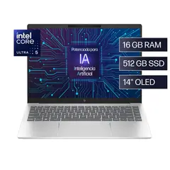HP - Portatil 14 Intel Ultra 5-125H RAM 16GB SSD 512GB Windows 11 home - 14 pulgadas - FHD