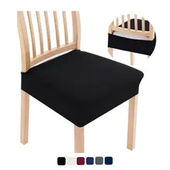 KARYTEX - Funda Protector Silla Comedor Elástico Sentadero Negro x4 Puestos