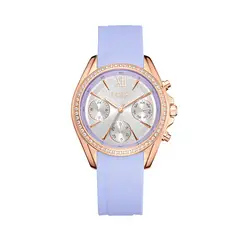 LOIX - Reloj mujer LA1135-1 lila con oro rosa tablero plateado