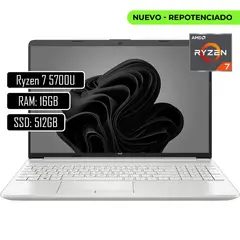 HP - Portatil 15 Amd Ryzen 7 5700u Ram 16gb DDR4 SSD 512gb Pantalla 15.6”