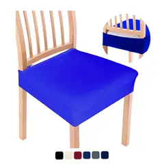 KARYTEX - Funda Protector Silla Comedor Elástico Sentadero Azul Rey x6 Puestos