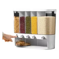 GENERICO - Dispensador Granos 6 Puestos Organizador Alimentos Cereales.
