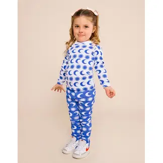 DOSOJOS - Pijama para niñas y niños en 100 algodón peruano estampado lunas
