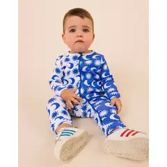 DOSOJOS - Pijama para bebés en 100% algodón peruano estampado lunas