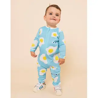 DOSOJOS - Pijama para bebés de algodón peruano - estampado huevos