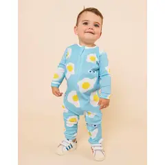 DOSOJOS - Pijama para bebés de algodón peruano - estampado huevos