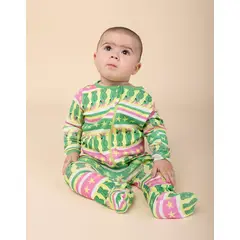 DOSOJOS - Pijama enterizo estampada 100% algodón peruano - Cacatúas