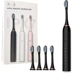 GENERICO - Cepillo de Dientes Eléctrico Sónico 6 Modos IPX7 Recargable