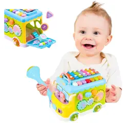 AMERICAN GENERICS - Juguete Educativo Para Bebés - Autobús Interactivo 7 En 1