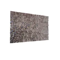 INFANTILES CAJUROMIX - Fondo Plateado Cortina De Lentejuelas 12 Paneles De Pared