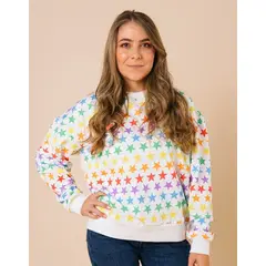 DOSOJOS - Buzo unisex estampado estrellas en algodón peruano - Mamá e hija