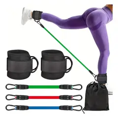 GENERICO - Bandas Elasticas Resistencia para Tobillo Gluteos Pierna