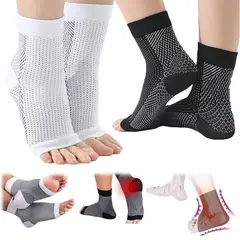 GENERICO - Medias de Compresión para Fascitis Plantar - Negro S-M