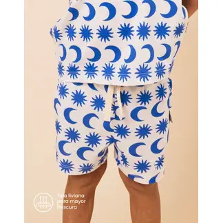 DOSOJOS - Short unisex en 100% algodón peruano liviano y fresco - Lunas