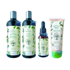KABA - Kit x4 La Receta Exfoliante shampoo romero aceite