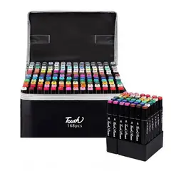 DAYOSHOP - Marcadores Doble Punta Plumones Punta Pincel 168 Colores