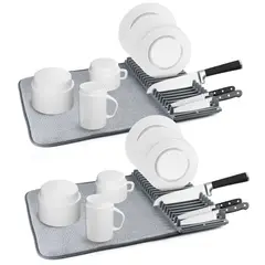 CHEF MASTER - Set x2 Platero Escurridor Platos Plegable Microfibra Lavable