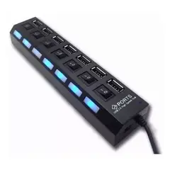 GENERICO - Hub Multipuerto Usb 2.0 7 Puertos Switch Individual Hi-speed
