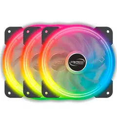 FANTECH - Kit Ventiladores TYPHOON RGB FB-302 Con HUB y control 3 und