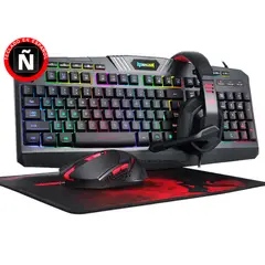REDRAGON - Combo Gamer 4 en 1 S101: Teclado, Mouse, Pad, Diadema