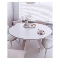22 GRADOS DECORACION - Mesa Comedor Angel MInimalista Blanco diámetro 110cm