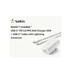 BELKIN - Cargador De Pared 30w + Cable Usb C A Usb C 1 M