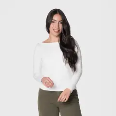LEC LEE - Camiseta Mujer Semi Bandeja Crudo