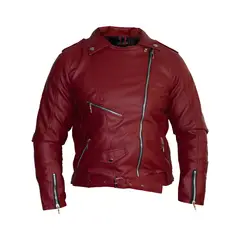 SYK - Chamarra para hombre hecha en cuerotex Glasgow