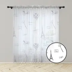 ADVANCE - Pack x2 Cortina Eiffel en Velo Muselina 3 mts x 2.10 mts Entero