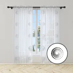 ADVANCE - Pack x2 Cortina Espiral en Velo Muselina 3 mts x 2.10 mts Dividido