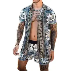GENERICO - Camisa Y Short Playero Conjunto Playero