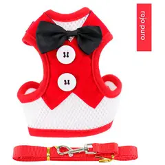 GENERICO - Arnes Pechera Chaleco Gato O Perro Corbatin Talla M ROJO