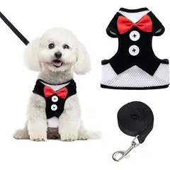 GENERICO - Arnes Pechera Chaleco Gato O Perro Corbatin Talla M NEGRO