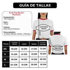 FUERA DEL MOLDE - Crop Top Bicolor Premium Rojo Negro