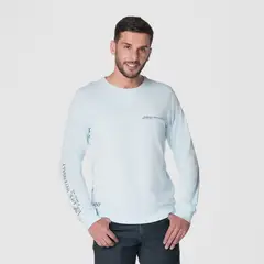 LEC LEE - Buzo cuello redondo Azul Claro