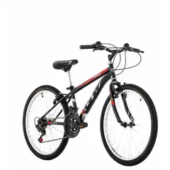GW - Bicicleta para niños rin 24 Travel niños de 8 años Negro