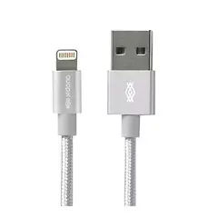 X DORIA - X-DORIA Cable Lightning En Nylon Trenzado De 3 Metros Plateado