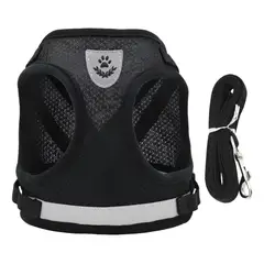 KIDSHOP - Correa De Pecho Mascotas Arnes Seguridad XS Negro